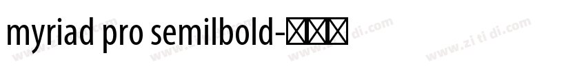 myriad pro semilbold字体转换